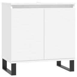 Berkfield Home Bathroom Cabinet White 58x33x60 cm Engineered Wood - Size: 58 x 33 x 60 cm - thumbnail 2