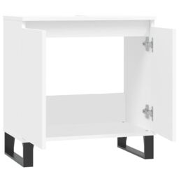 Berkfield Home Bathroom Cabinet White 58x33x60 cm Engineered Wood - Size: 58 x 33 x 60 cm - thumbnail 5