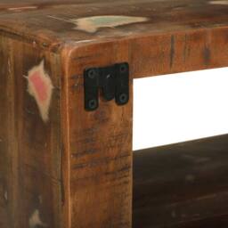 Berkfield Home TV Cabinet Multicolour 60x30x25 cm Solid Wood Reclaimed in Brown - Size: 60 x 30 x 25 cm - thumbnail 9