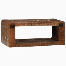 Berkfield Home TV Cabinet Multicolour 60x30x25 cm Solid Wood Reclaimed in Brown - Size: 60 x 30 x 25 cm - thumbnail 5