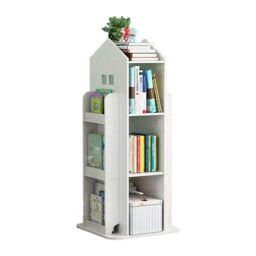 Neo White House Shaped 360° Rotating Kid's Children's Freestanding Bookshelf - thumbnail 2