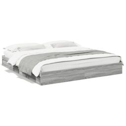 Berkfield Home Bed Frame with Drawers without Mattress Grey Sonoma 180x200 cm Super King - thumbnail 2
