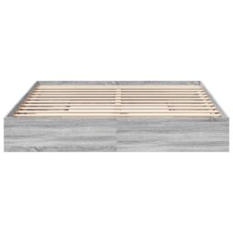 Berkfield Home Bed Frame with Drawers without Mattress Grey Sonoma 180x200 cm Super King - thumbnail 4