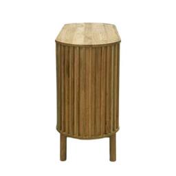 Jaipur Furniture Ltd Slated 2 Door Small Sideboard - Mango Wood - L40 x W95 x H77 cm - Mango Light Finish - Assembly Required in Brown - thumbnail 6