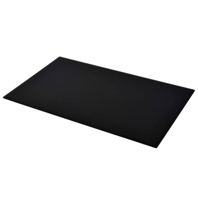 Berkfield Home Table Top Tempered Glass Rectangular 1200x650 mm in Black - image 1