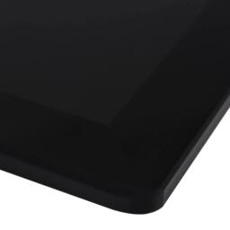 Berkfield Home Table Top Tempered Glass Rectangular 1200x650 mm in Black - thumbnail 3