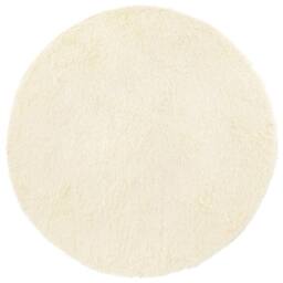 Berkfield Home Shaggy Rug High Pile NAVARRA Cream 160x160 cm Polyester - Size: Medium - thumbnail 1