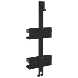 Berkfield Home Hanging Shower Caddy Matt Black Brushed 304 Stainless Steel - thumbnail 6