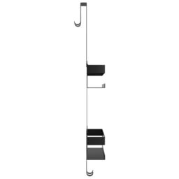 Berkfield Home Hanging Shower Caddy Matt Black Brushed 304 Stainless Steel - thumbnail 5