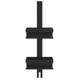 Berkfield Home Hanging Shower Caddy Matt Black Brushed 304 Stainless Steel - thumbnail 4