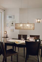 Eglo Sendero Maple Wood Pendant Light in Silver - thumbnail 2