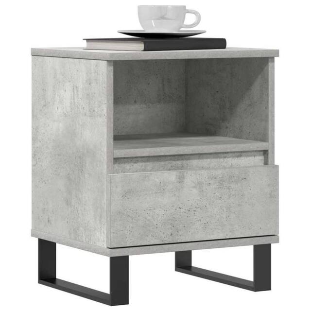 Berkfield Home Modern Bedside Cabinet Concrete Grey 40x35x50 cm Engineered Wood - Size: 40 x 35 x 50 cm - image 1