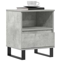Berkfield Home Modern Bedside Cabinet Concrete Grey 40x35x50 cm Engineered Wood - Size: 40 x 35 x 50 cm - thumbnail 1
