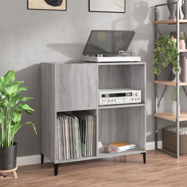 Berkfield Home Record Cabinet Grey Sonoma 84.5x38x89 cm Engineered Wood - image 1