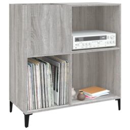 Berkfield Home Record Cabinet Grey Sonoma 84.5x38x89 cm Engineered Wood - thumbnail 4