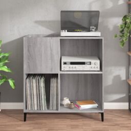 Berkfield Home Record Cabinet Grey Sonoma 84.5x38x89 cm Engineered Wood - thumbnail 3