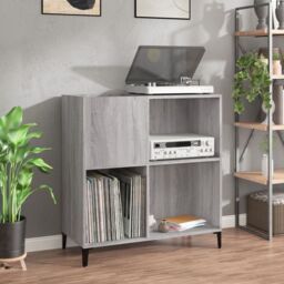 Berkfield Home Record Cabinet Grey Sonoma 84.5x38x89 cm Engineered Wood