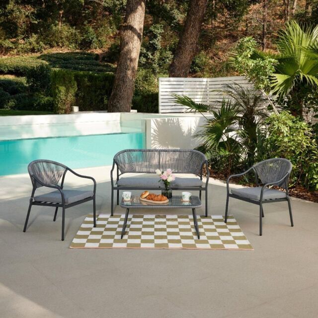 Home Detail Sona Grey Rope Garden Lounge Set - image 1