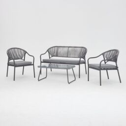Home Detail Sona Grey Rope Garden Lounge Set - thumbnail 3