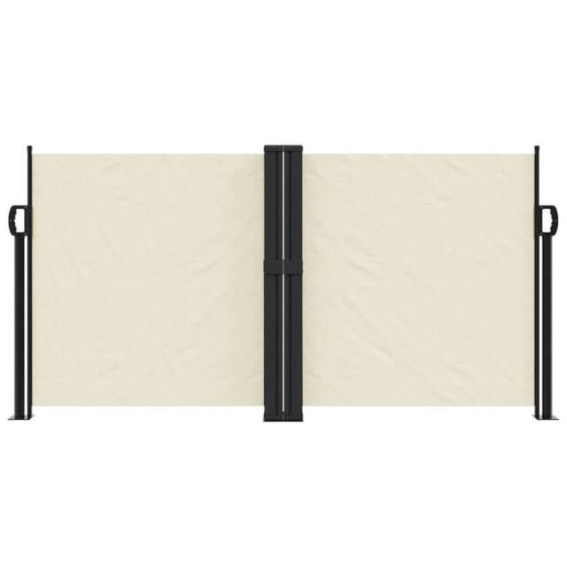 Berkfield Home Retractable Side Awning Cream 120x1000 cm - image 1