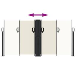Berkfield Home Retractable Side Awning Cream 120x1000 cm - thumbnail 5
