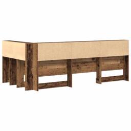 Berkfield Home Storage Headboard with Shelf with Headboard with Storage Old wood in Brown - thumbnail 8