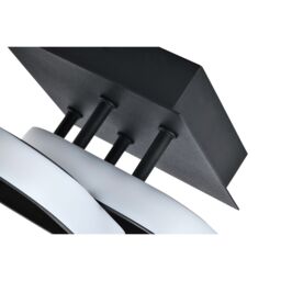 Happy Homewares Contemporary LED Ceiling Light Fitting in Square Metal in Black - thumbnail 3