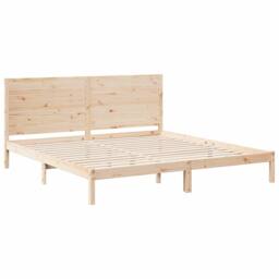 Berkfield Home Extra Long Bed Frame without Mattress 180x210 cm Solid Wood in Light Brown - thumbnail 3