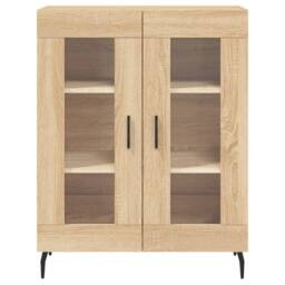 Berkfield Home Highboard Sonoma Oak 69.5x34x180 cm Engineered Wood in Light Tan - thumbnail 8