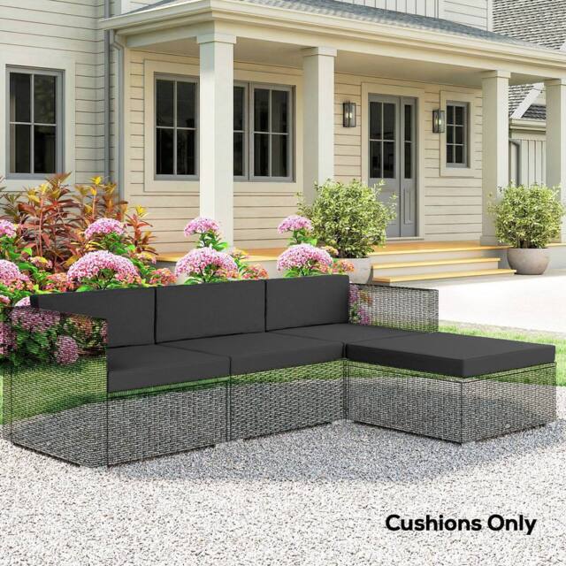OUTSUNNY Patio Furniture Cushions Water-Repellent in Black - image 1