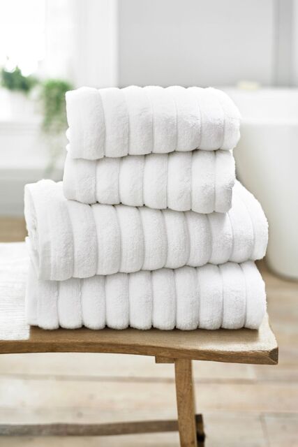 The Lyndon Company Premium Luxury Ribbleton Supersoft Cotton Bathroom Towels in White - image 1
