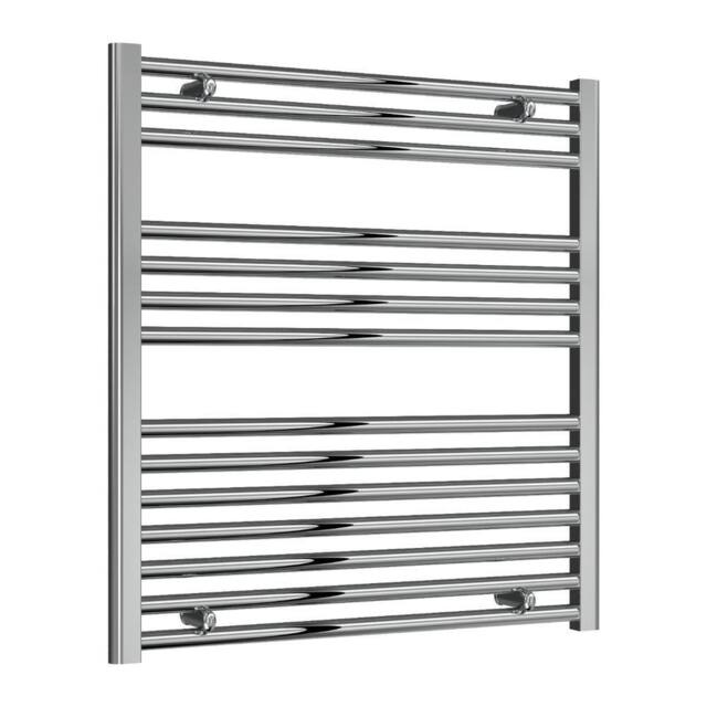 Bathroom Kingdom Diva Chrome Straight Heated Towel Rail 800x750 in Silver - image 1