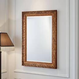 Yearn Mirrors Carved Framed Bevelled Mirror Gold 130.5x108cm - Size: 130.5x108 cm - thumbnail 2