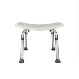 FLAVORA Height Adjustable Portable Shower Bath Seat Stool in White - thumbnail 5
