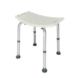 FLAVORA Height Adjustable Portable Shower Bath Seat Stool in White - thumbnail 1