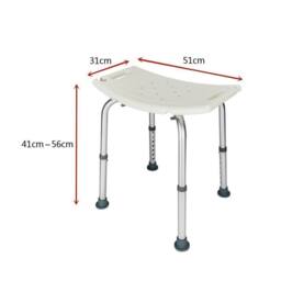 FLAVORA Height Adjustable Portable Shower Bath Seat Stool in White - thumbnail 4