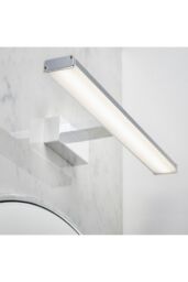 Netlighting Axis LED 1 Light Bathroom Wall Frosted Polypropylene Chrome Abs Plastic IP44 in Grey - thumbnail 4