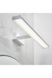 Netlighting Axis LED 1 Light Bathroom Wall Frosted Polypropylene Chrome Abs Plastic IP44 in Grey - thumbnail 3