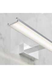Netlighting Axis LED 1 Light Bathroom Wall Frosted Polypropylene Chrome Abs Plastic IP44 in Grey - thumbnail 6