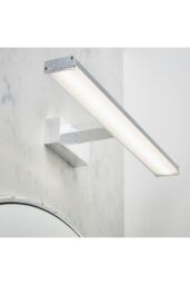 Netlighting Axis LED 1 Light Bathroom Wall Frosted Polypropylene Chrome Abs Plastic IP44 in Grey - thumbnail 5