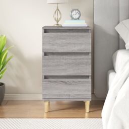 Berkfield Home Bedside Cabinet Grey Sonoma 40x35x70 cm Engineered Wood - Size: 40 x 35 x 70 cm - thumbnail 1