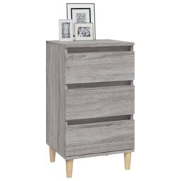 Berkfield Home Bedside Cabinet Grey Sonoma 40x35x70 cm Engineered Wood - Size: 40 x 35 x 70 cm - thumbnail 4
