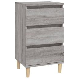 Berkfield Home Bedside Cabinet Grey Sonoma 40x35x70 cm Engineered Wood - Size: 40 x 35 x 70 cm - thumbnail 2