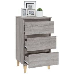 Berkfield Home Bedside Cabinet Grey Sonoma 40x35x70 cm Engineered Wood - Size: 40 x 35 x 70 cm - thumbnail 5