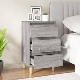 Berkfield Home Bedside Cabinet Grey Sonoma 40x35x70 cm Engineered Wood - Size: 40 x 35 x 70 cm - thumbnail 3