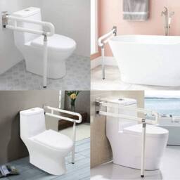 EONLION 1 PCS Safety Grab Bar Foldable Toilet Hand Rail in White - thumbnail 3