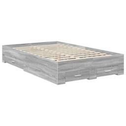 Berkfield Home Bed Frame with Drawer Grey Sonoma 120 x 190 cm Engineered Wood - thumbnail 6