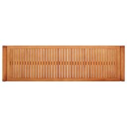Berkfield Home 3-Seater Garden Bench 150 cm Solid Eucalyptus Wood in Brown - thumbnail 4