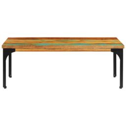 Berkfield Home Coffee Table 100x60x35 cm Solid Reclaimed Wood in Brown - Size: 100 x 60 x 35 cm - thumbnail 3
