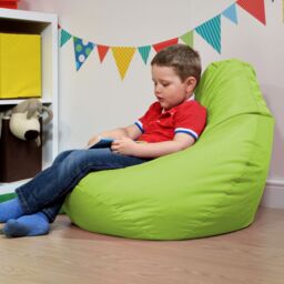 icon Kids High Back Bean Bag Red Indoor Outdoor Childrens Bean Bags in Light Green - thumbnail 3